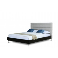 Manhattan Comfort BD004-QN-LG Schwamm Queen Bed in Light Grey